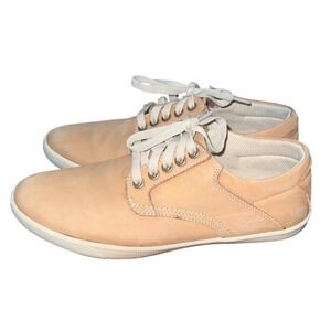 POZZI Women's Tan Leather Lace Up Casual Fashion Sneakers Shoes